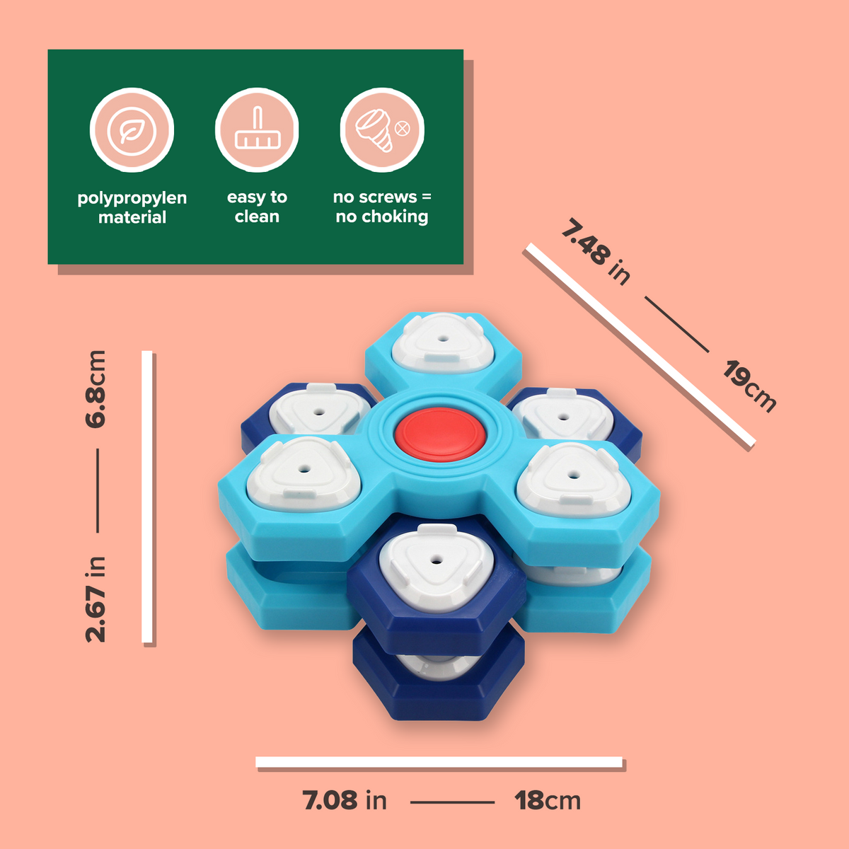 Tri-Spin Stackable Meal-Time Puzzle
